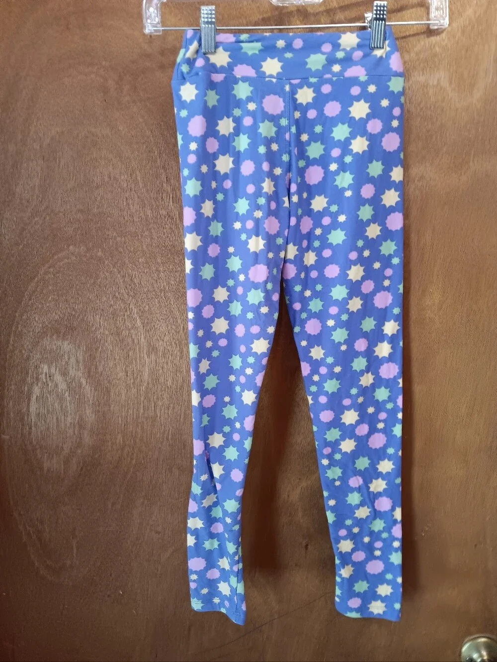 Lularoe Kids Purple Star & Dot  Leggings